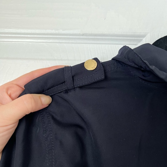 Michael Kors - Spring Jacket with Cinched Waist in Navy with Gold Toned Hardware - Picture 6 of 8